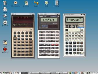 Almetare calculators on KDE desktop